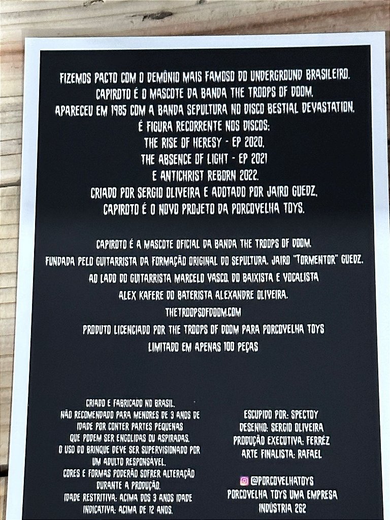 Capiroto - Versão Crua. Pintada por Xumbrega.artv - Imagem 2