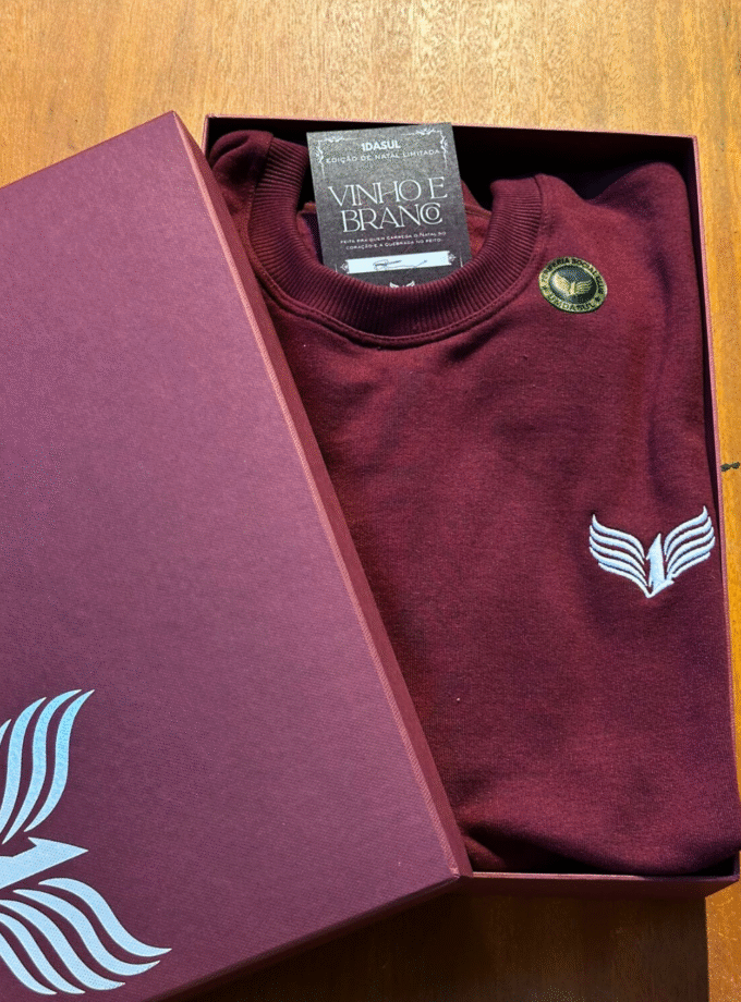 Moletom Vinho & Branco | Edição Especial de Natal (Limitada)