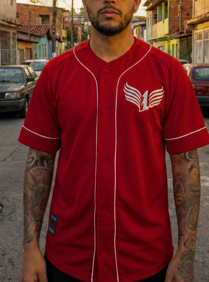Camiseta - Baseball Vermelha