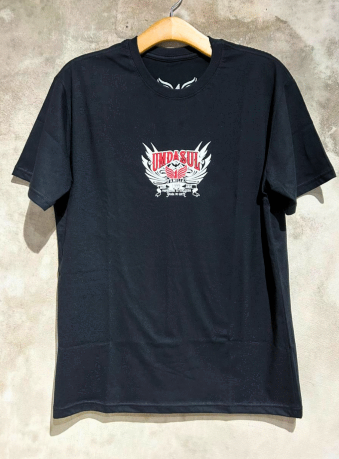 Camiseta - 1daSul - Família, Saúde e Amor (Preta)