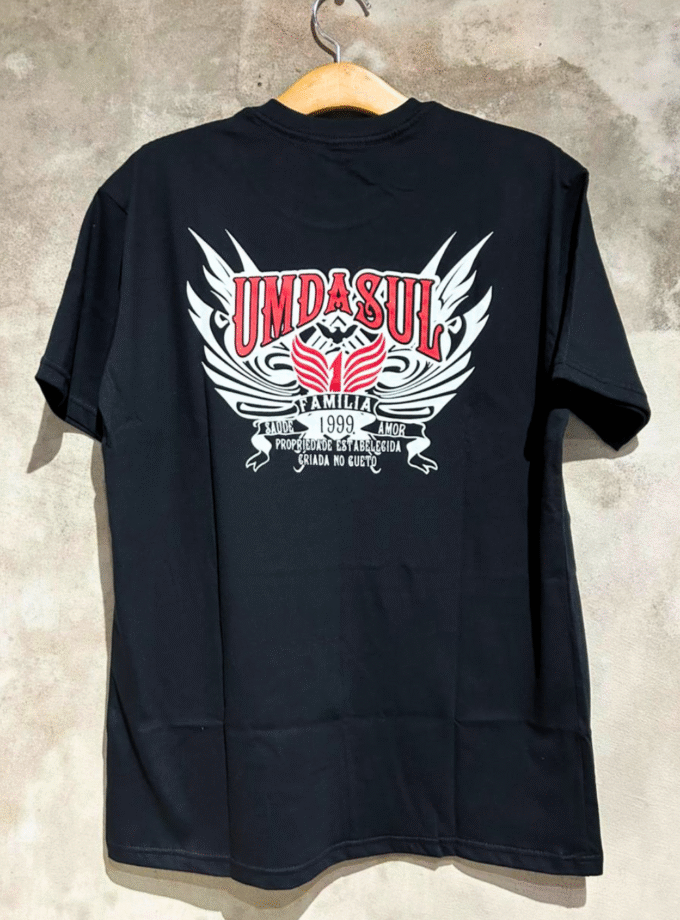 Camiseta - 1daSul - Família, Saúde e Amor (Preta)