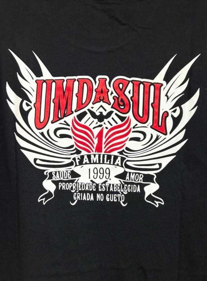 Camiseta - 1daSul - Família, Saúde e Amor (Preta)