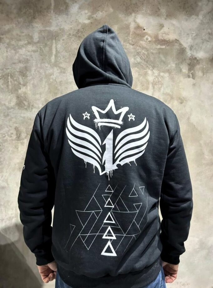 Blusa 1990 Capão - 1daSul com Capuz (Preta)