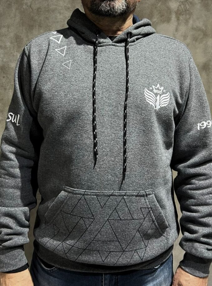 Blusa 1990 Capão - 1daSul com Capuz (Cinza)