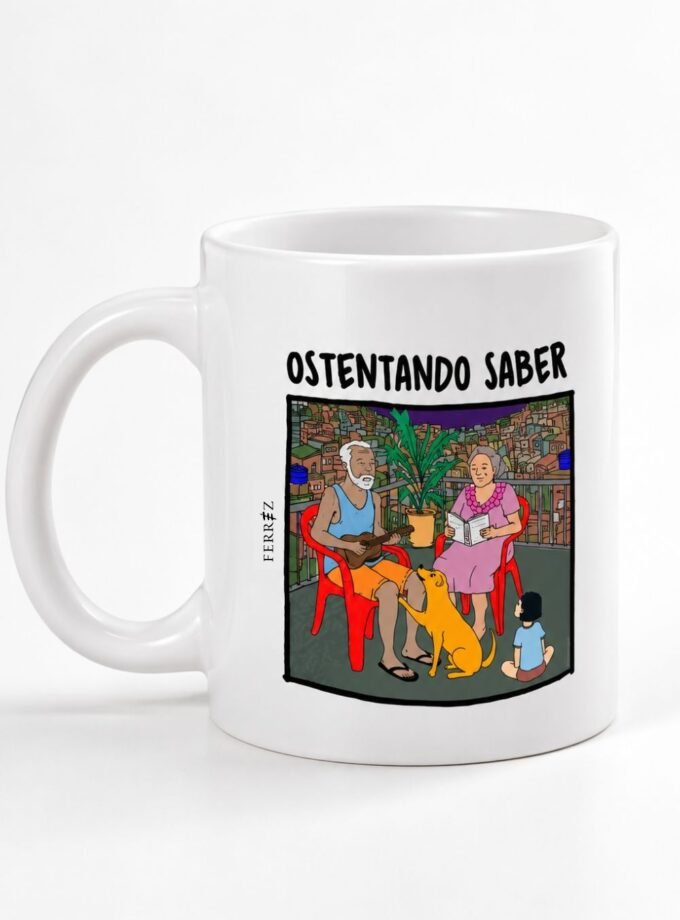 Caneca Cerâmica - Collab Ferréz + Eglence - Ostentando Saber